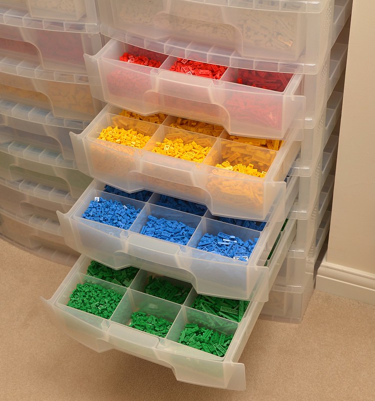 Toy Storage Box, Brick Storage Bucket, Multi-Purpose Storage Bin