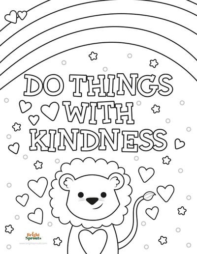 Coloring Printable Kindness Pages Worksheets Activities Posters ...