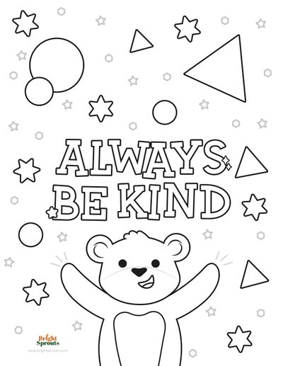 being kind coloring pages