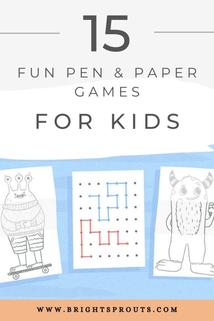 8 fun pencil and paper games for kids (+ printables!) - Today's